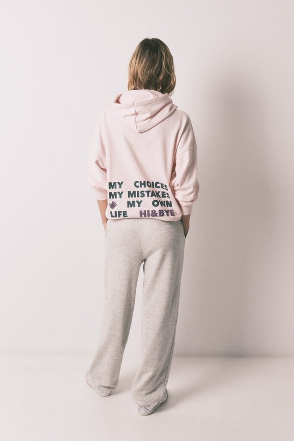 HI&BYE Pantal&oacute;n jogger de felpa de algod&oacute;n gris gris