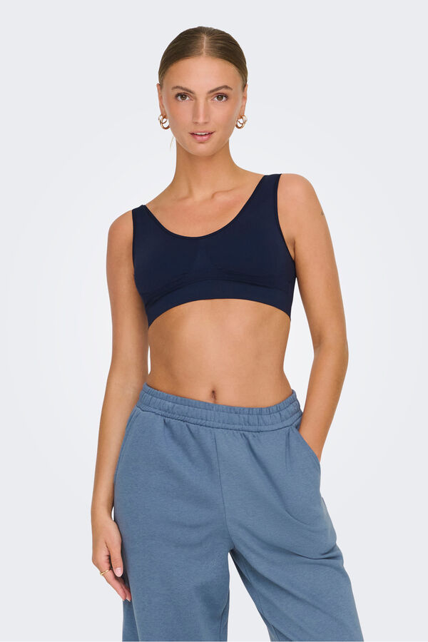 Only Play Brasier deportivo sin costuras de mariposa. azul