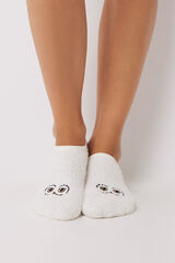 Womensecret Calcetines invisibles Hedwig pelo    blanco