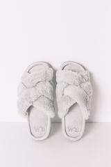 Womensecret Pantuflas con pelo verde  verde