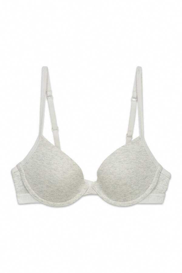 HI&BYE Brasier push up de algod&oacute;n gris gris