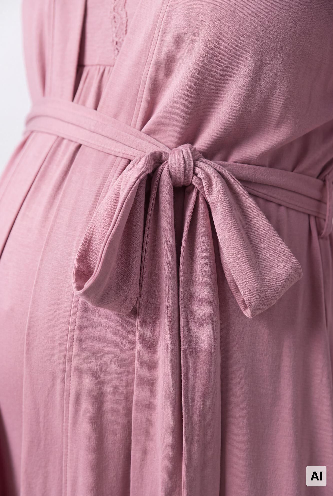 Women'secret Bata midi con cintur&oacute;n rosa