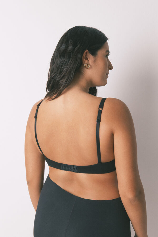 Women'secret Top brasier de algodón negro negro
