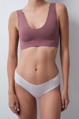 Women'secret Braga brasile&ntilde;a algod&oacute;n canal&eacute; rosa blanco