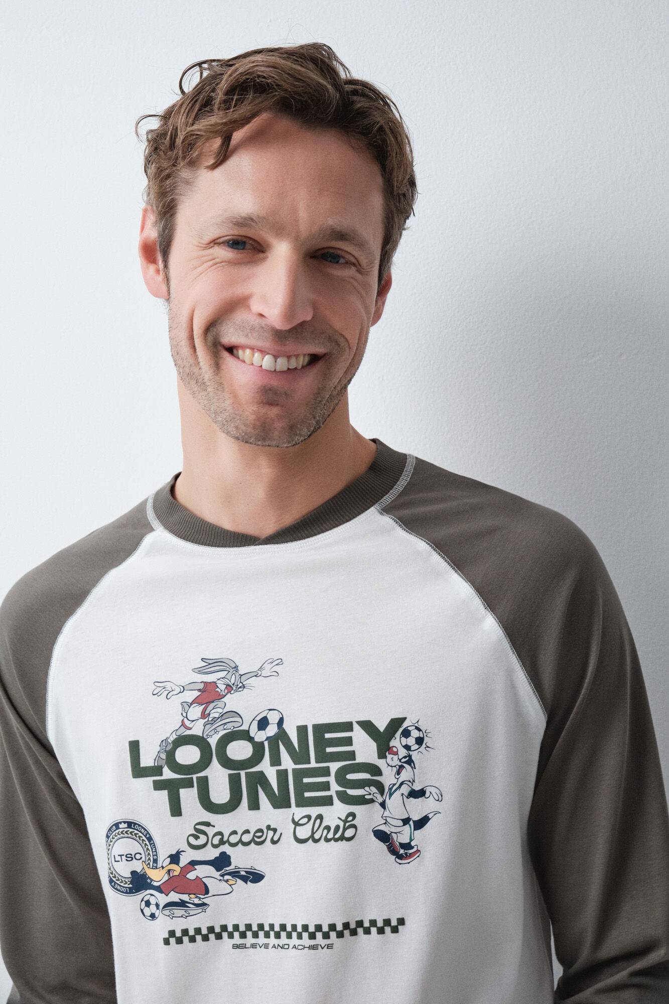 Women'secret Pijama larga de algod&oacute;n Looney Tunes