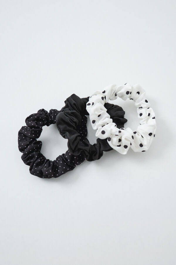 Women'secret Pack 3 coleteros de puntos blanco y negro negro