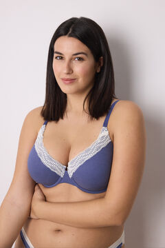 Womensecret BEAUTIFUL brasier algodón rib azul azul