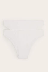 Womensecret Pack 2 panties brasileños algodón blanco blanco