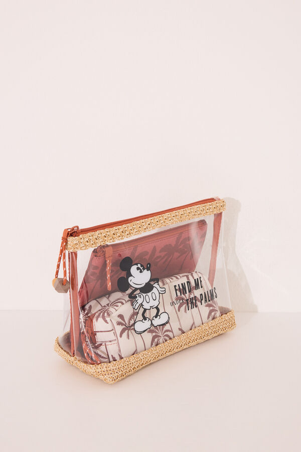 Womensecret Pack de 3 neceseres con estampado de Mickey Mouse estampado