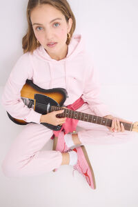 Womensecret Sudadera capucha felpa algodón rosa rosa