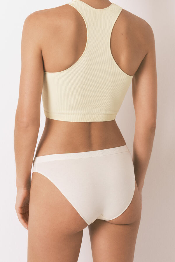Women'secret Pack de 7 panties clásica de algodón azul blanco