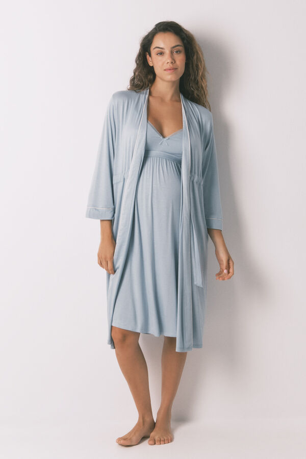 Womensecret Camisón técnico " premamá " azul de soft touch verde