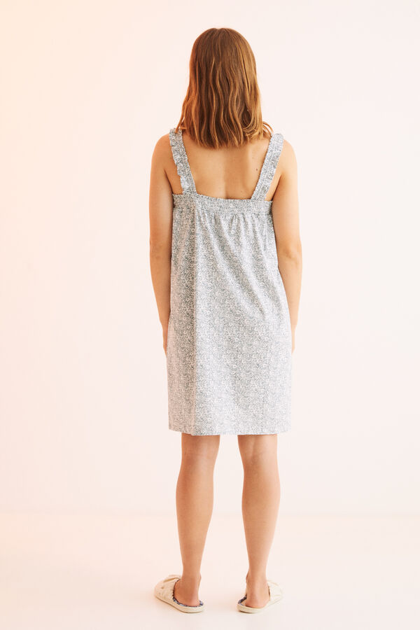 Womensecret Camisón tirantes 100% algodón escote tejido smock  estampado
