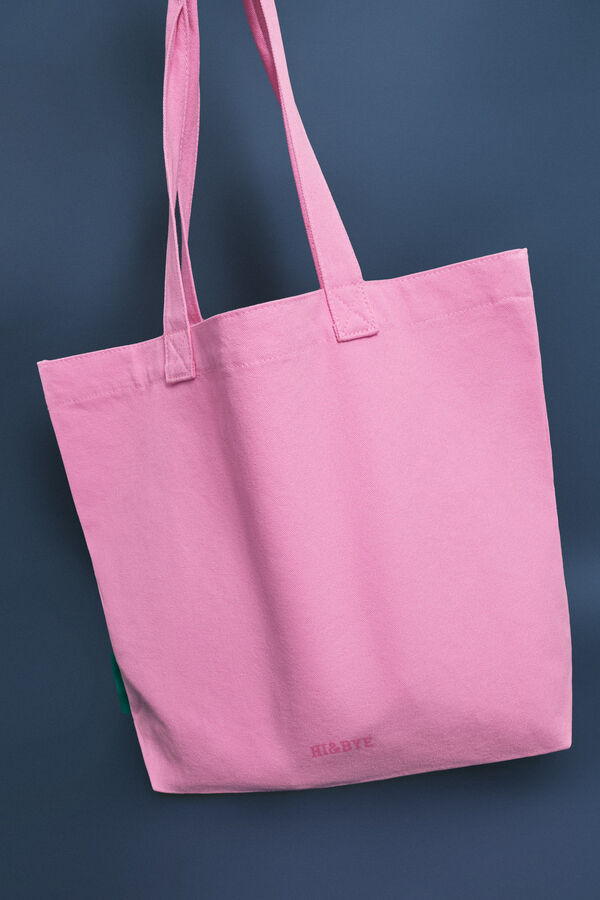 HI&BYE Bolsa tote rosa estrellas rosa