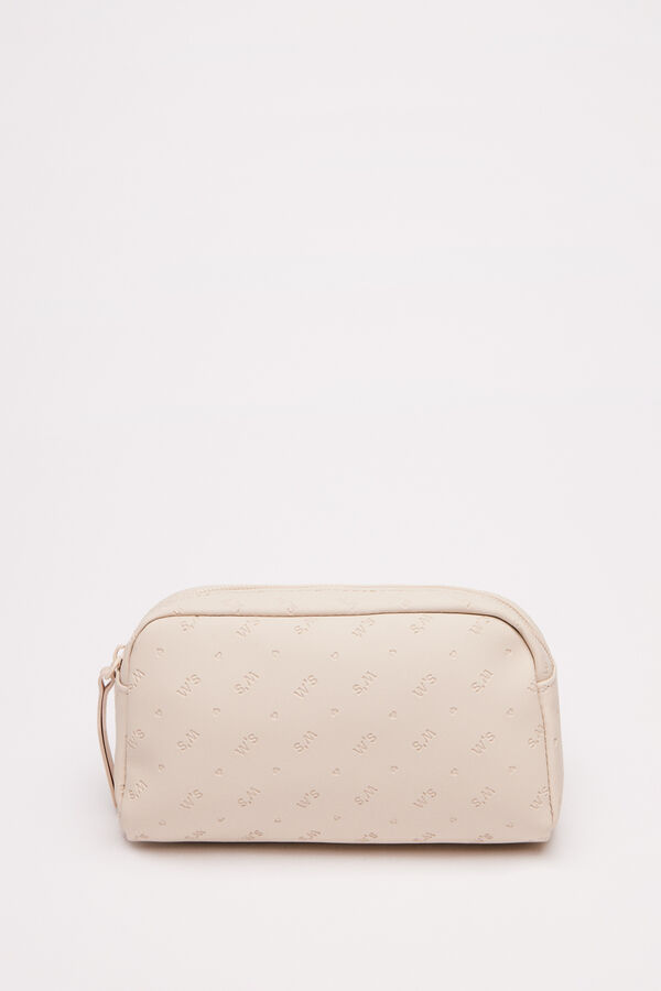 Women'secret Cosmetiquera logo beige marfil