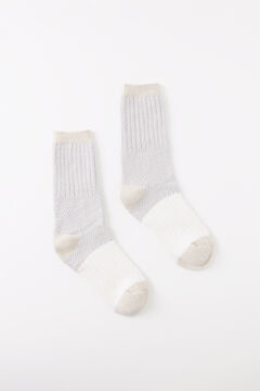 Womensecret Calcetines largos gruesos gris azul