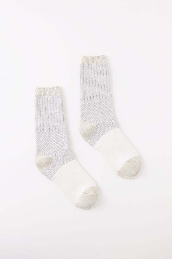 Womensecret Calcetines largos gruesos gris azul