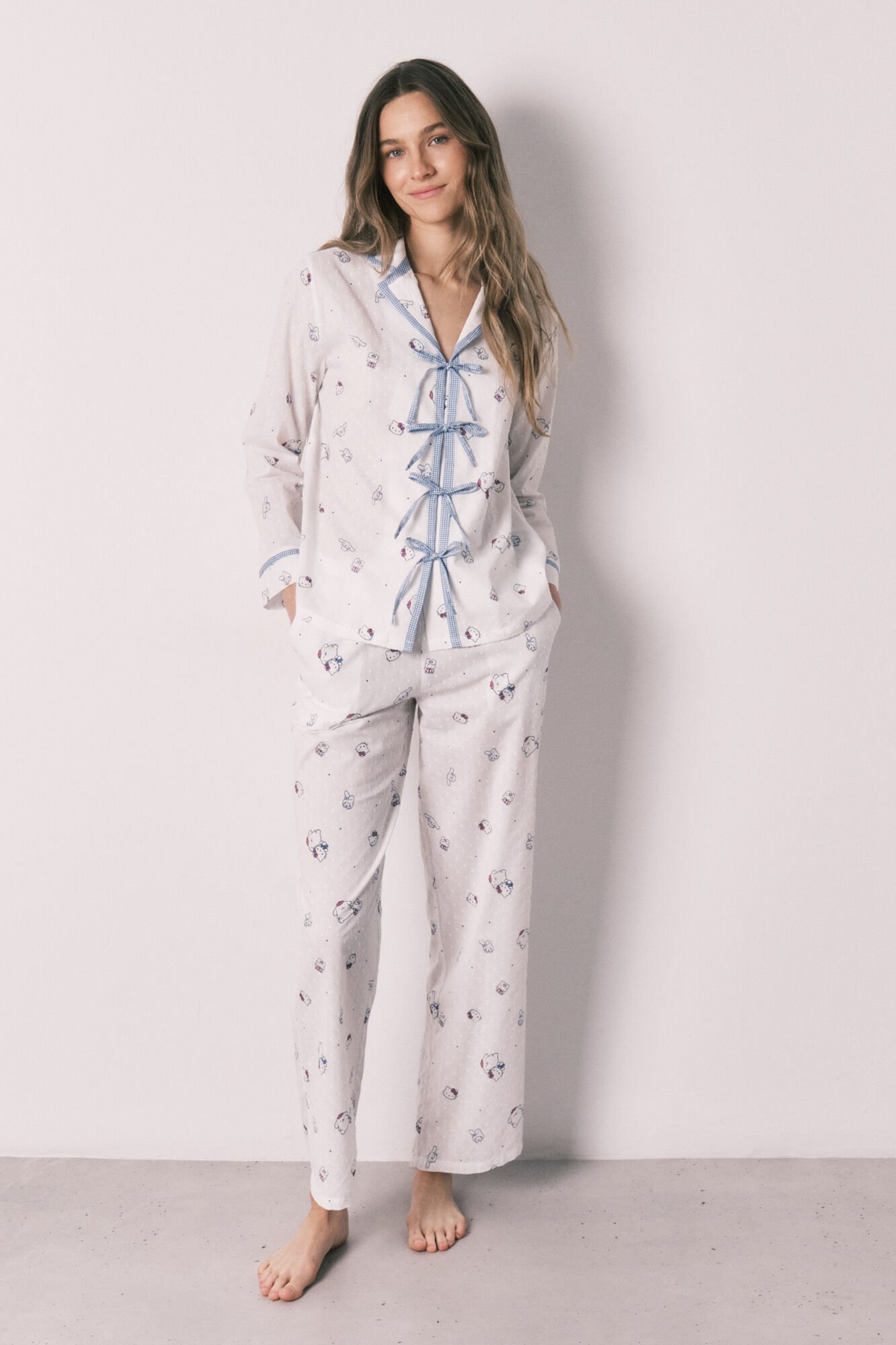 Women'secret Pijama camisera larga de algod&oacute;n Hello Kitty