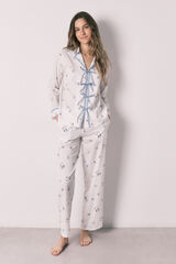 Women'secret Pijama camisera larga de algod&oacute;n Hello Kitty marfil