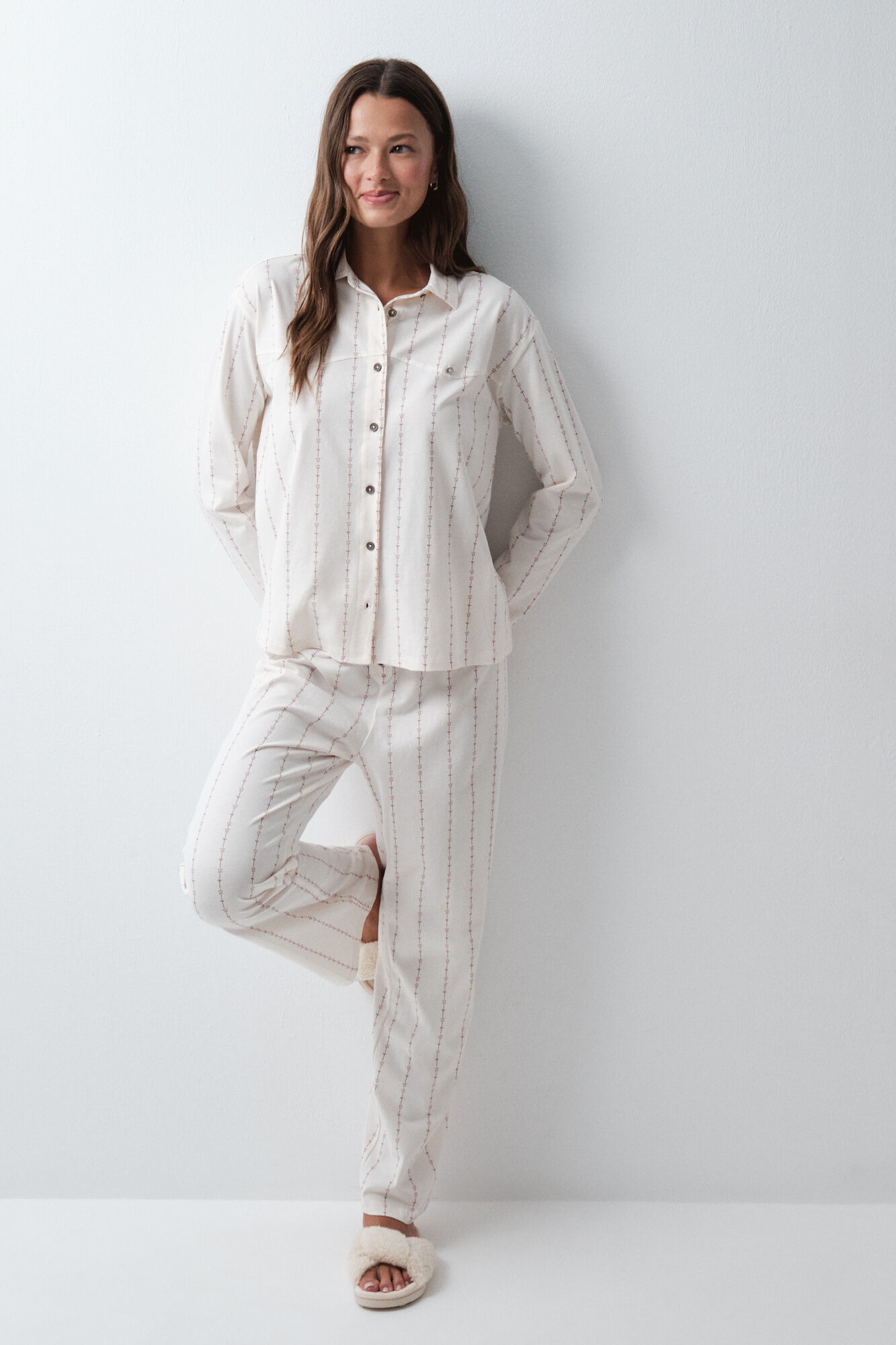 Women'secret Pijama larga camisera cowboy