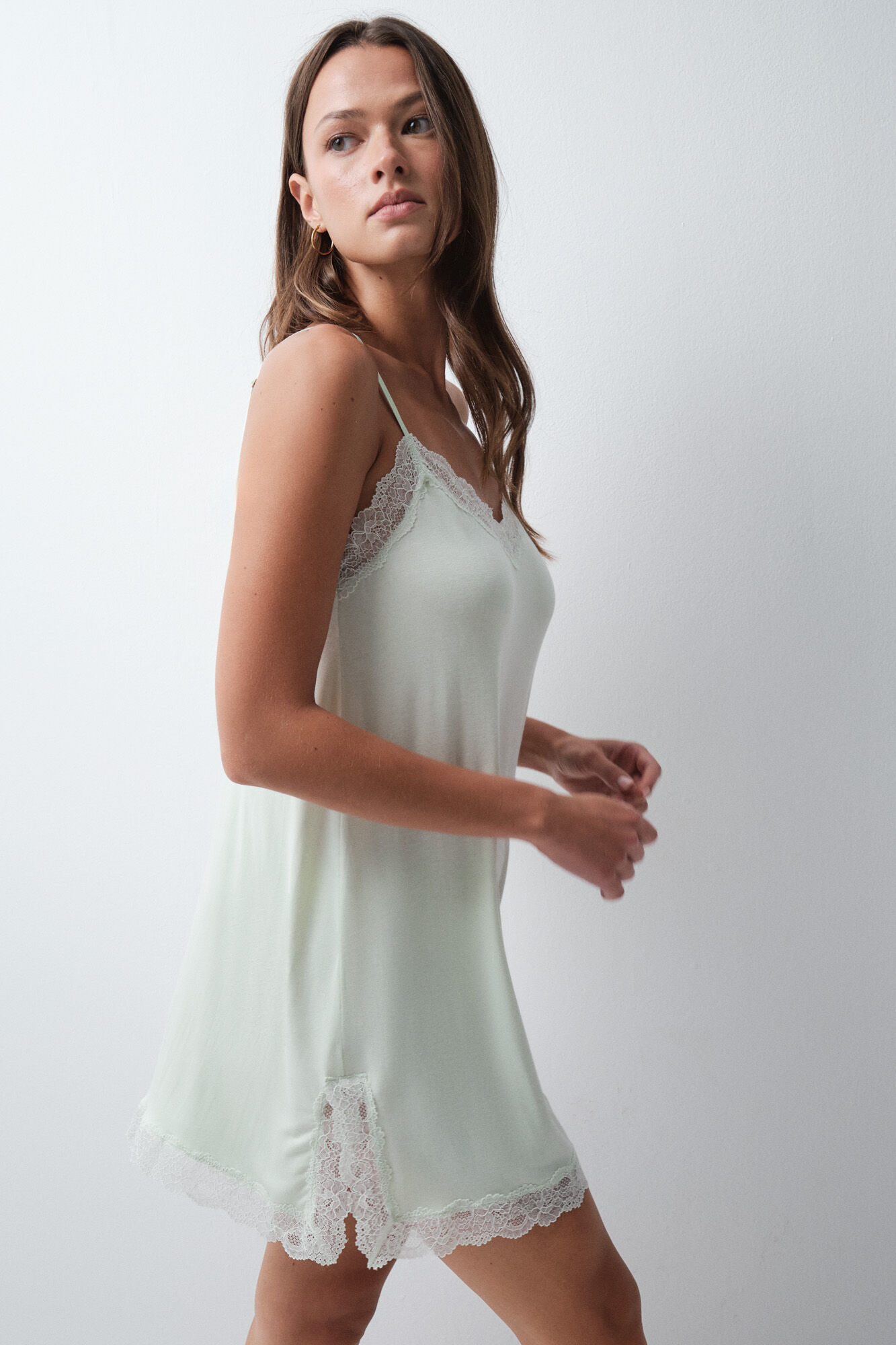 Women'secret Camis&oacute;n corto de tirantes verde menta