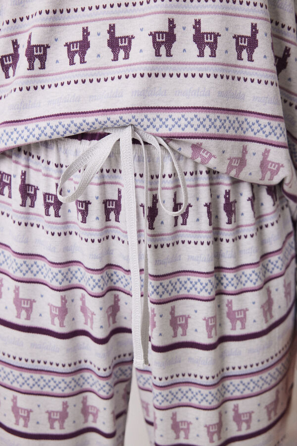 Womensecret Pijama larga canalé supersoft Mafalda estampado