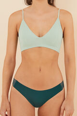 Womensecret Panty brasileño microfibra encaje verde verde