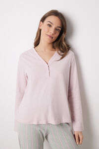 Womensecret Playera manga larga 100% algodón rosa rosa