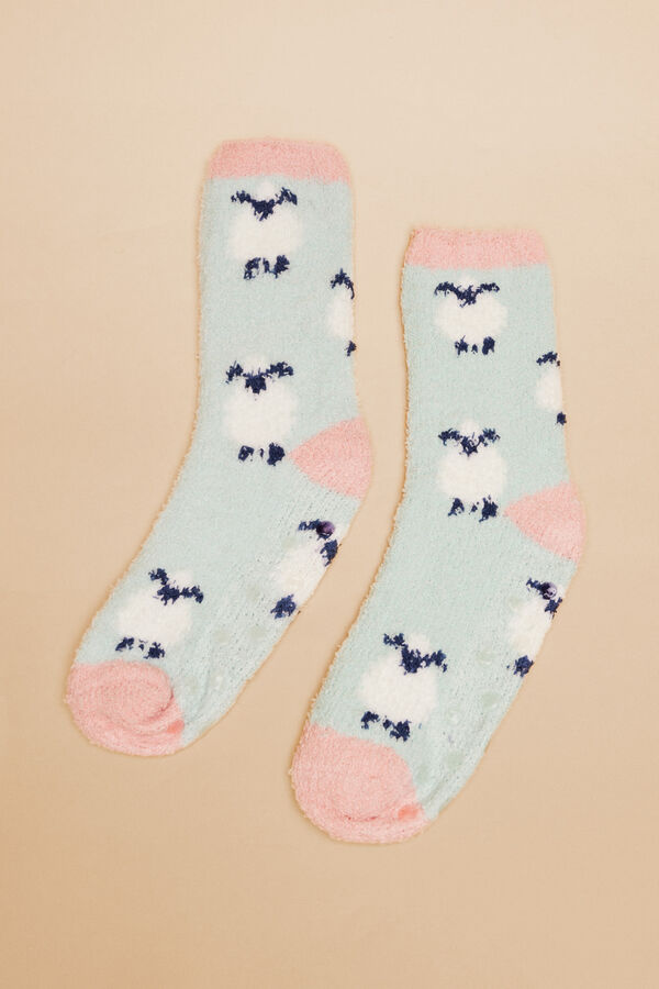 Womensecret Calcetines pelo oveja azul azul