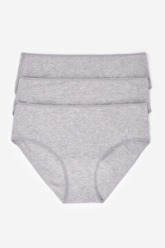 Womensecret Pack 3 panties de algodón gris