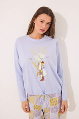 Womensecret Pijama larga con estampado "Holly Hobbie" morado/lila