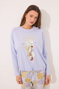 Womensecret Pijama larga con estampado "Holly Hobbie" morado/lila