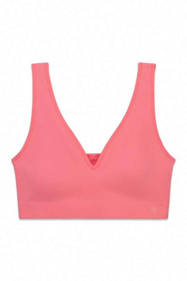 Women'secret Top halter liso clean cut coral coral