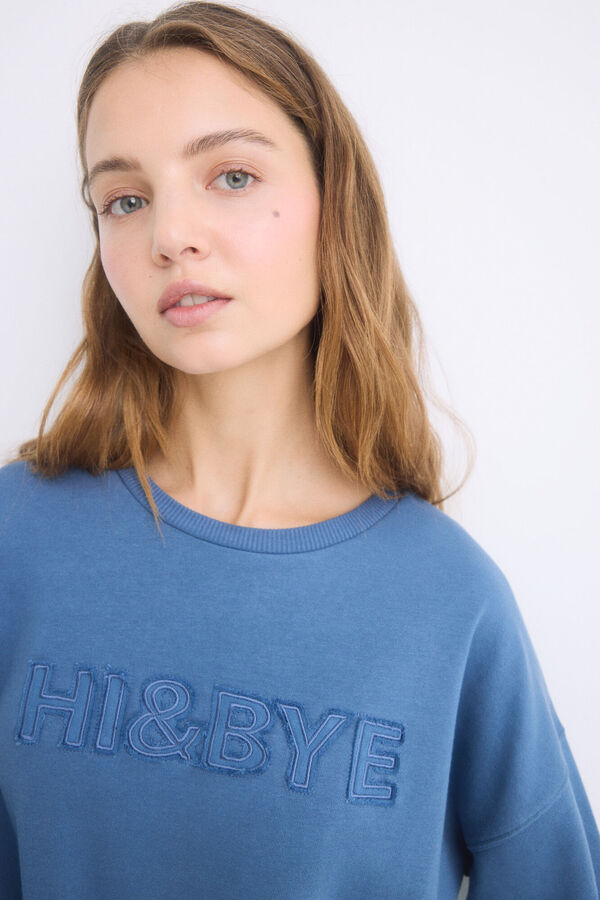 Womensecret Sudadera felpa algodón azul azul
