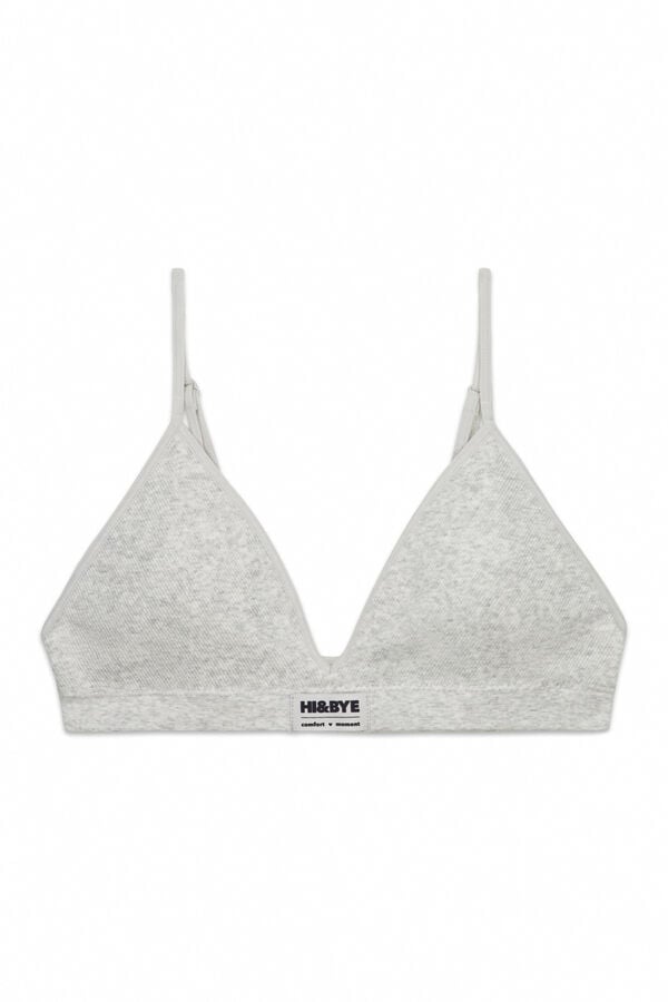 HI&BYE Brasier triangular sin costura gris gris