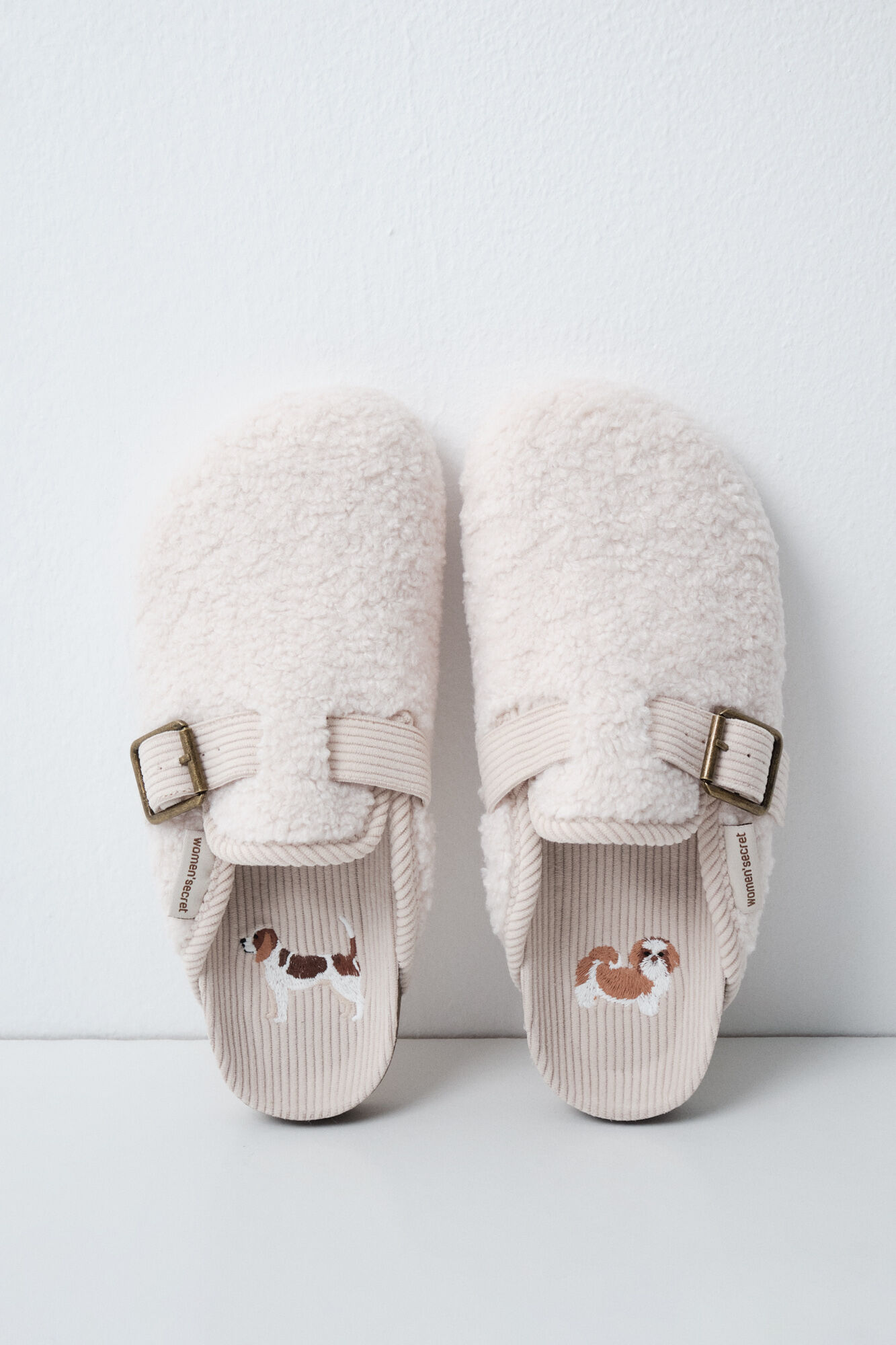 Women'secret Pantunflas zueco borreguito