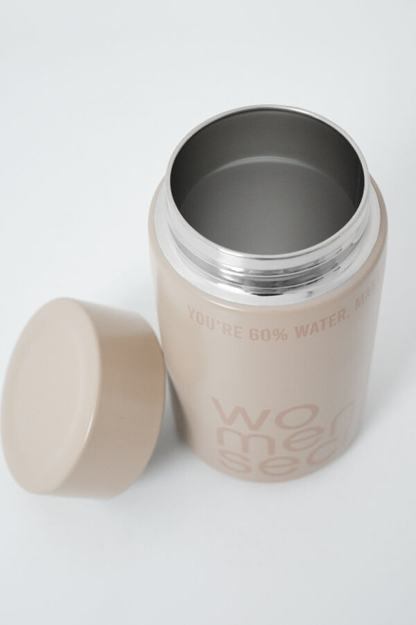 Women'secret Botella tipo termo beige caf&eacute;