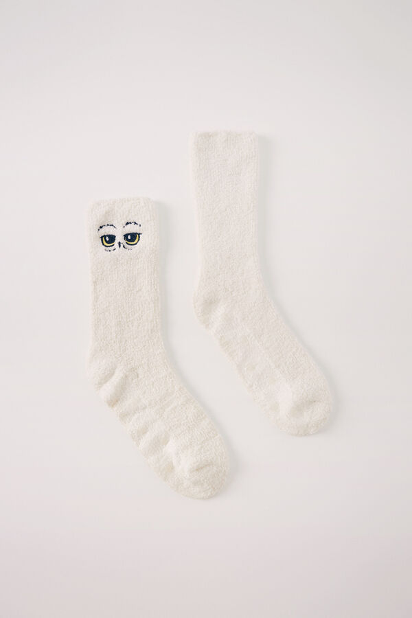 Womensecret Calcetines Hedwig tricot blanco   blanco