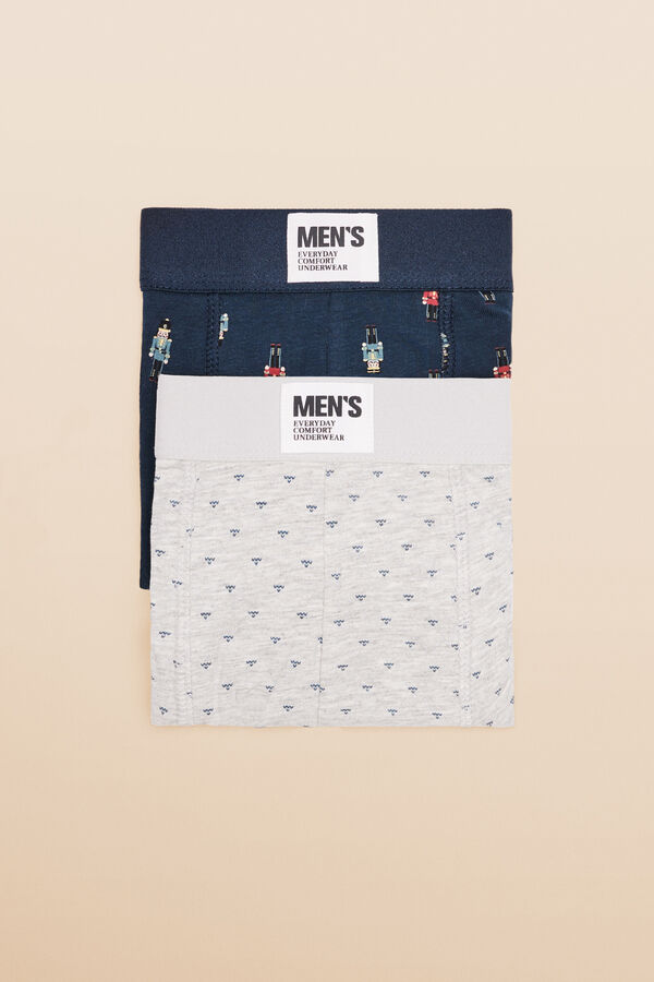 Womensecret Pack 2 calzones bóxer cascanueces azul azul