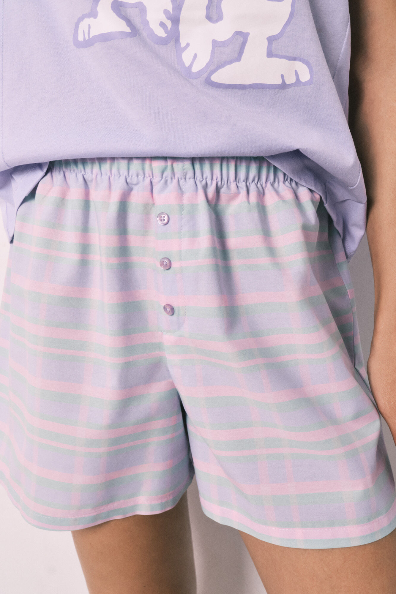 Women'secret Pijama corta de algod&oacute;n Snoopy