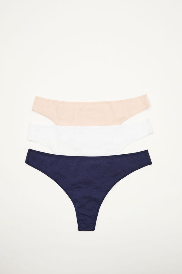 Women'secret Pack 3 bragas tangas de algodón estampado