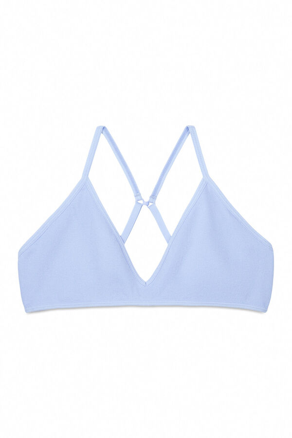 Womensecret Sujetador Seamless triangular azul copas extraíbles azul