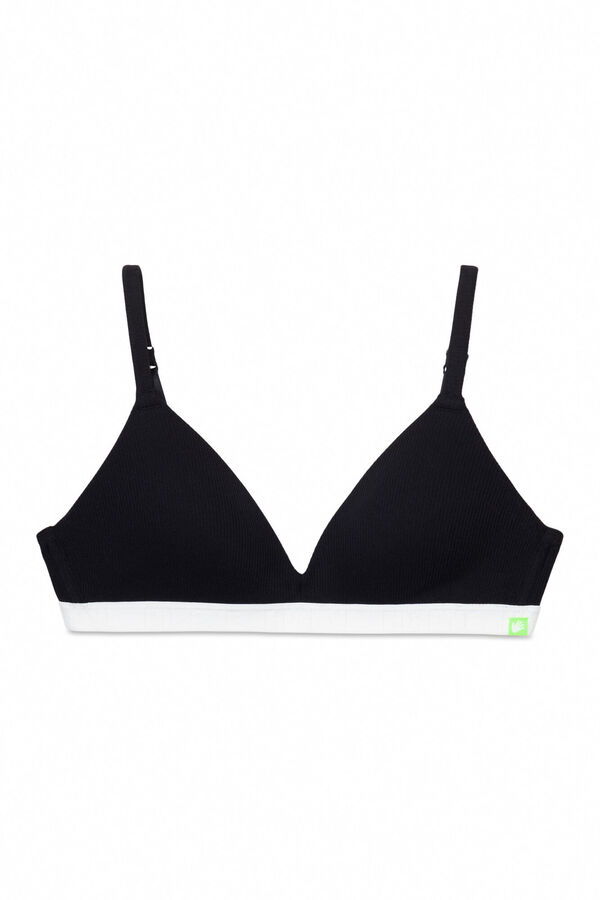 Womensecret Sujetador triangular relleno fijo negro negro