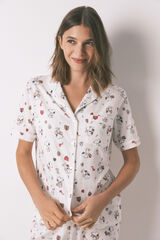 Women'secret Pijama larga camisera 100% algodón blanco Snoopy blanco