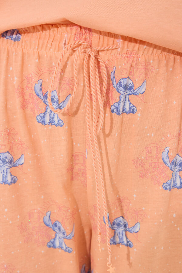 Womensecret Pijama Capri de Lilo & Stitch en algodón naranja naranja