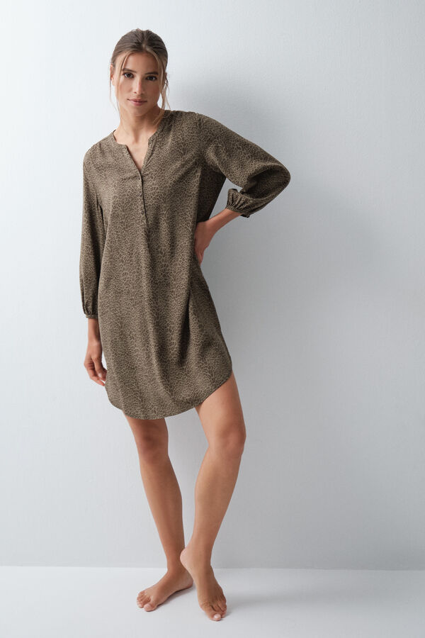 Women'secret Playera de dormir corta estampado animal print estampado