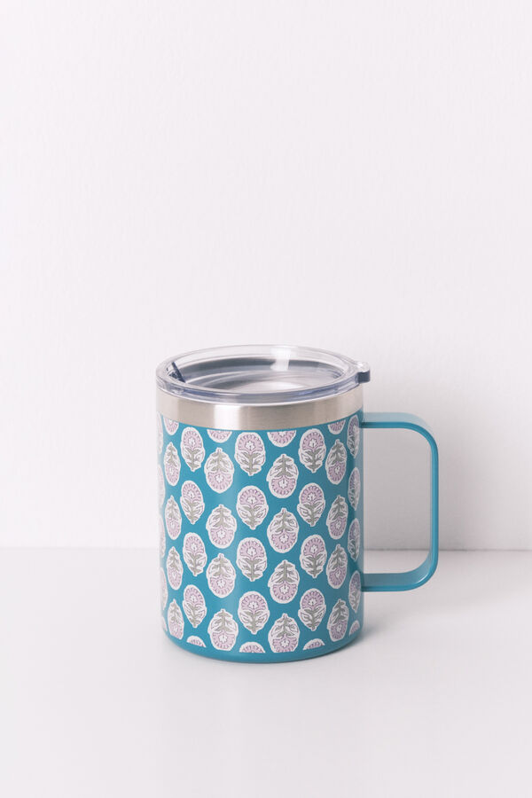 Womensecret Taza térmica con estampado verde estampado