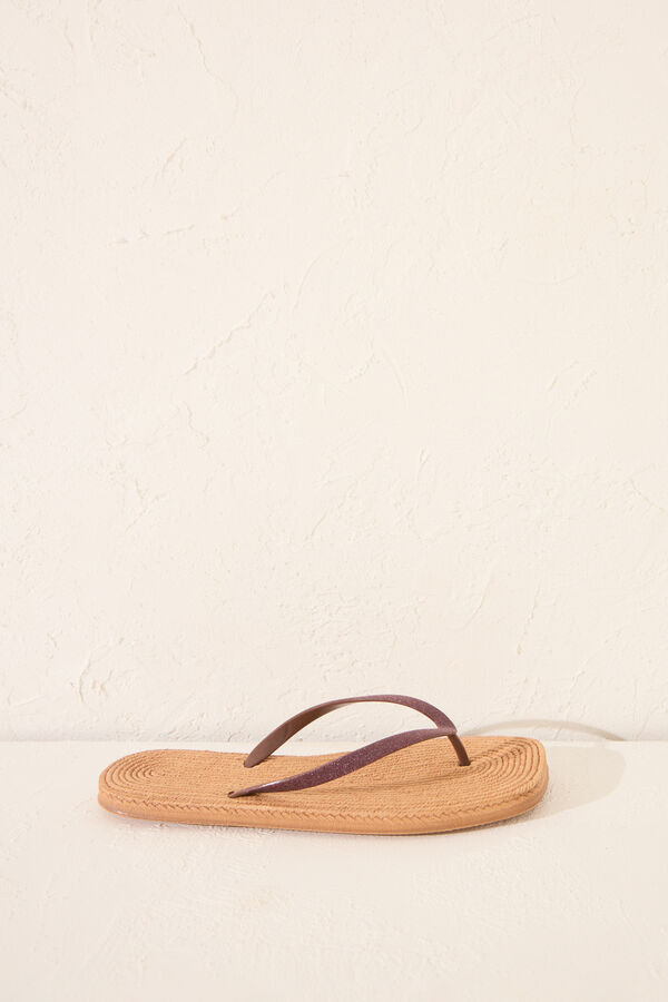 Womensecret Chanclas con suela café