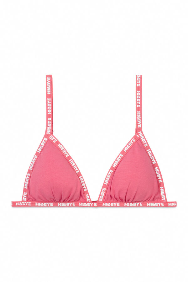 Womensecret Sujetador triangular algodón copas extraíbles rosa rosa