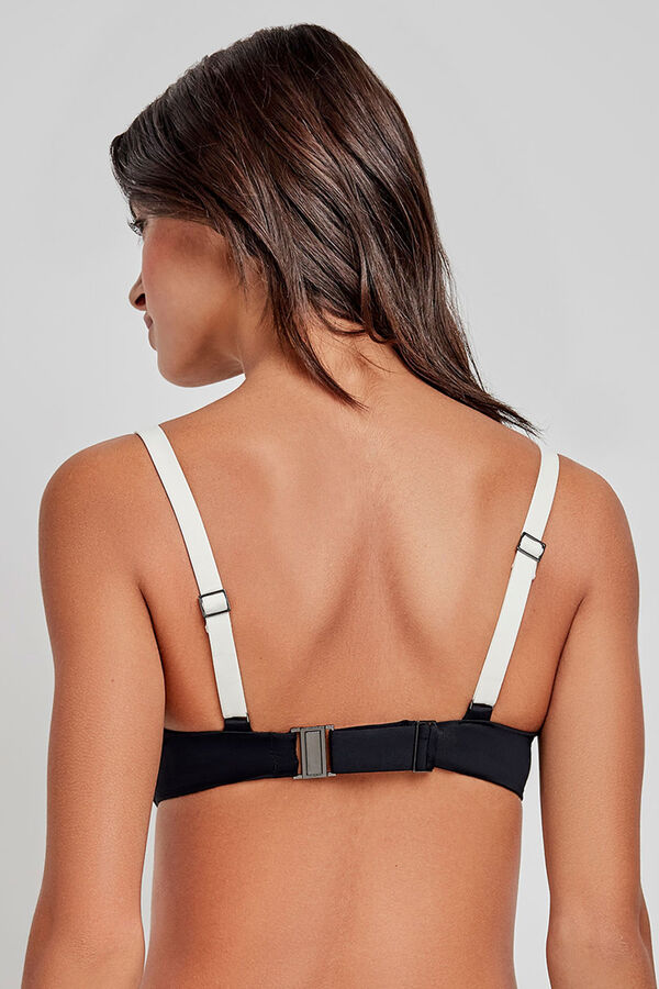 Gisela Top bikini con aro negro ribete negro